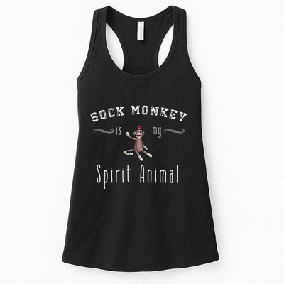 Sock Monkey Design My Spirit Animal Funny Sock Monkey Gifts Womens Tank Top