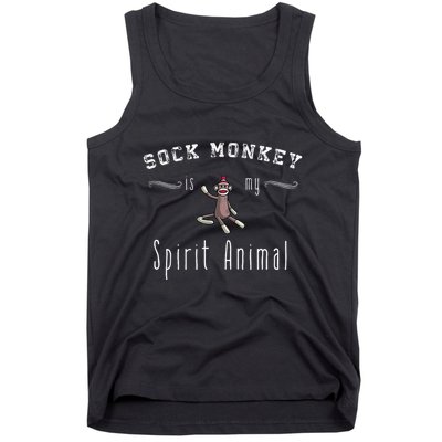 Sock Monkey Design My Spirit Animal Funny Sock Monkey Gifts Tank Top