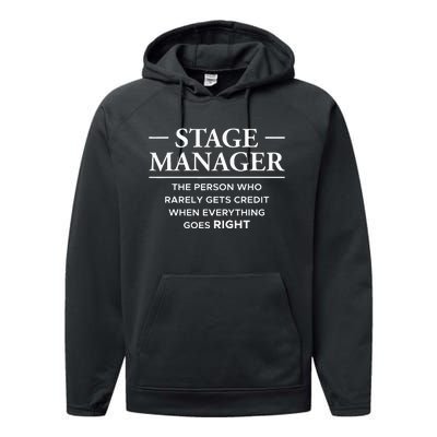 Stage Manager Definition Backstage Stage Crew Performance Fleece Hoodie