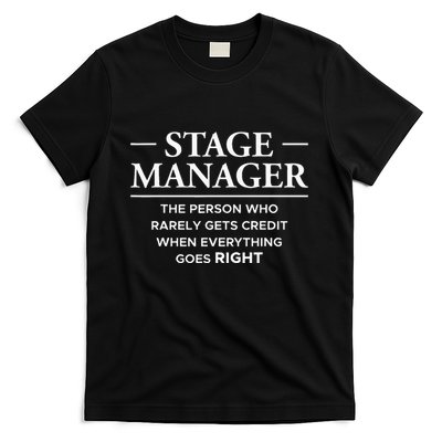 Stage Manager Definition Backstage Stage Crew T-Shirt