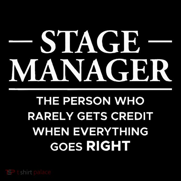 Stage Manager Definition Backstage Stage Crew Tall T-Shirt