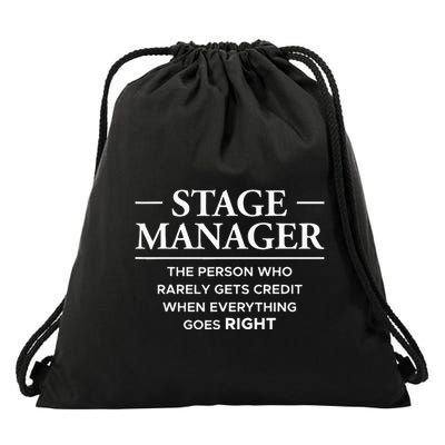 Stage Manager Definition Backstage Stage Crew Drawstring Bag