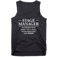 Stage Manager Definition Backstage Stage Crew Tank Top