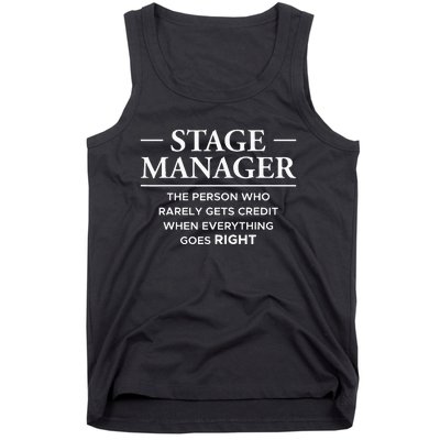 Stage Manager Definition Backstage Stage Crew Tank Top