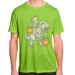 Skeleton Mummy Dinosaur Halloween Pumpkin Gift Adult ChromaSoft Performance T-Shirt