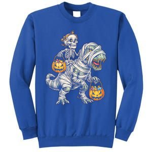 Skeleton Mummy Dinosaur Halloween Pumpkin Gift Sweatshirt