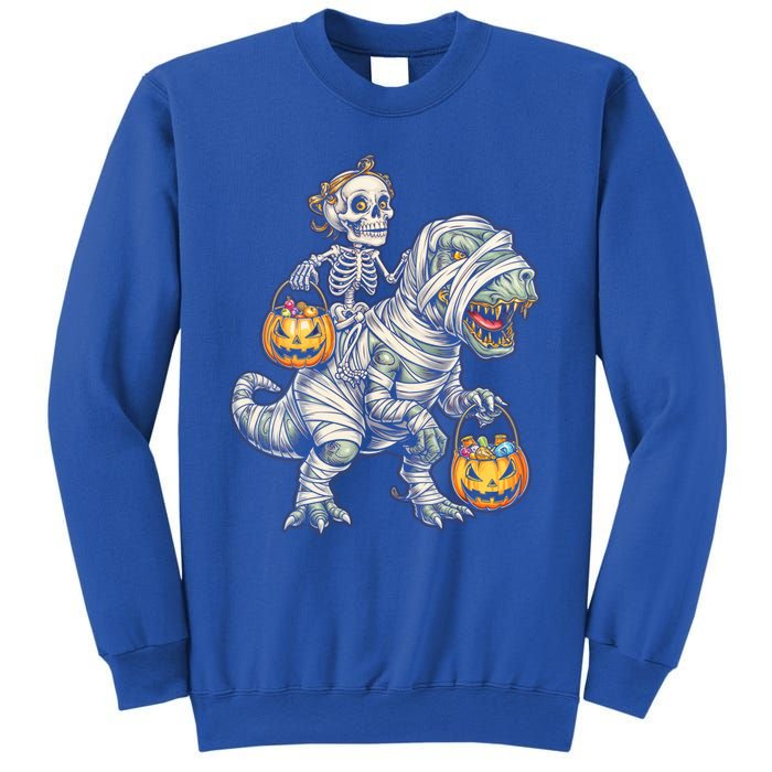 Skeleton Mummy Dinosaur Halloween Pumpkin Gift Sweatshirt