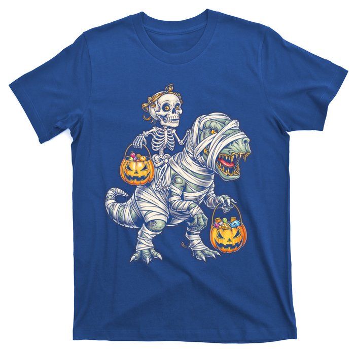 Skeleton Mummy Dinosaur Halloween Pumpkin Gift T-Shirt