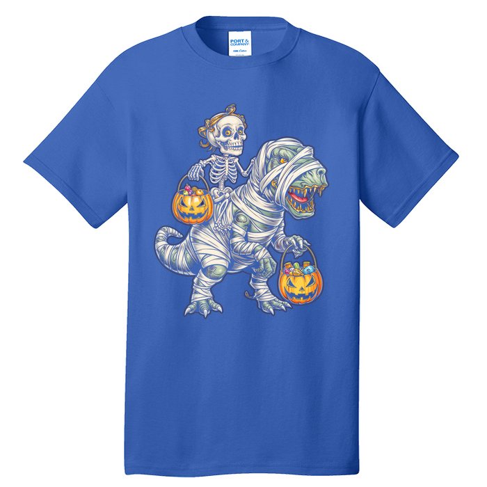 Skeleton Mummy Dinosaur Halloween Pumpkin Gift Tall T-Shirt