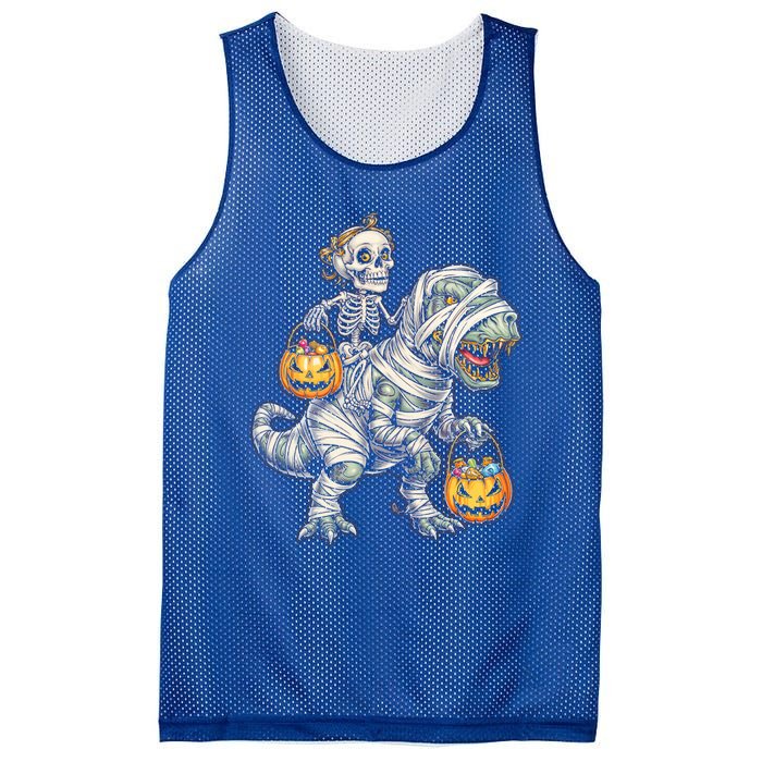 Skeleton Mummy Dinosaur Halloween Pumpkin Gift Mesh Reversible Basketball Jersey Tank