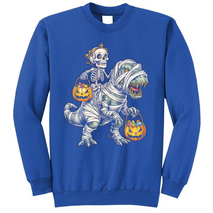 Skeleton Mummy Dinosaur Halloween Pumpkin Gift Tall Sweatshirt