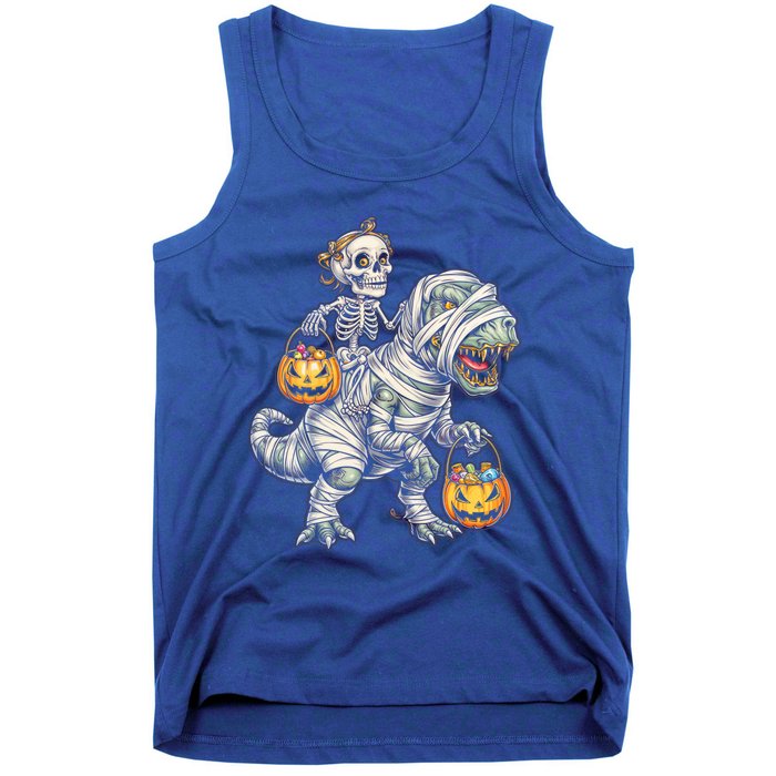 Skeleton Mummy Dinosaur Halloween Pumpkin Gift Tank Top