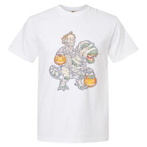 Skeleton Mummy Dinosaur Halloween Pumpkin Gift Garment-Dyed Heavyweight T-Shirt