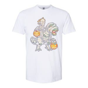 Skeleton Mummy Dinosaur Halloween Pumpkin Gift Softstyle CVC T-Shirt