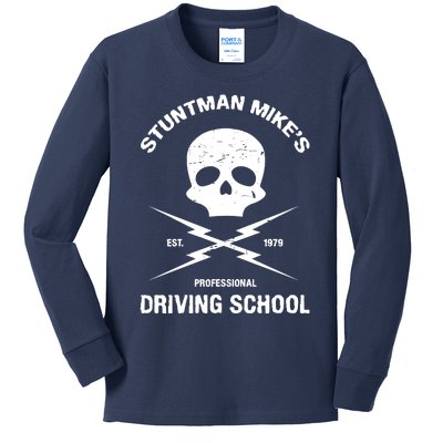 Stuntman Mike's Driving School Kids Long Sleeve Shirt