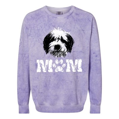 Sheepadoodle Mom Doodle Dog Cool Gift Colorblast Crewneck Sweatshirt