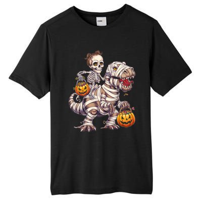 Skeleton Mummy Dinosaur Halloween Pumpkin Trick Treat Funny Gift Tall Fusion ChromaSoft Performance T-Shirt