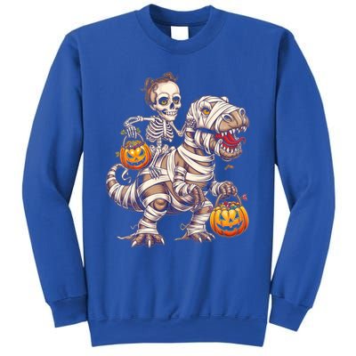 Skeleton Mummy Dinosaur Halloween Pumpkin Trick Treat Funny Gift Sweatshirt