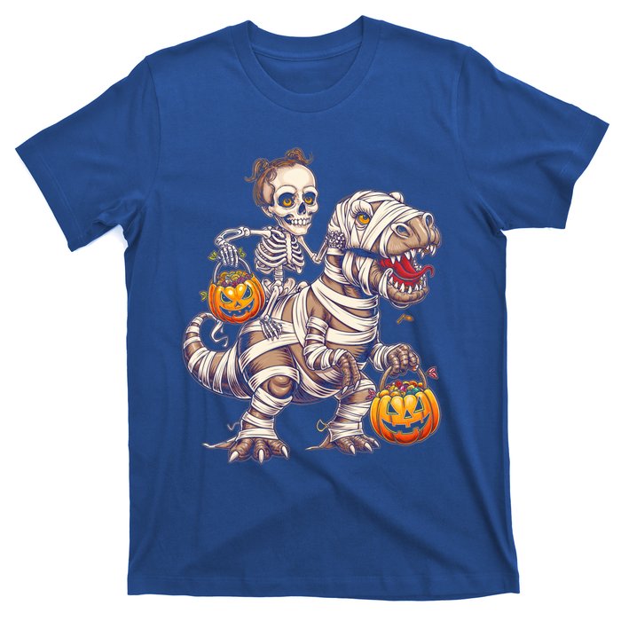 Skeleton Mummy Dinosaur Halloween Pumpkin Trick Treat Funny Gift T-Shirt