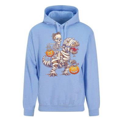 Skeleton Mummy Dinosaur Halloween Pumpkin Trick Treat Funny Gift Unisex Surf Hoodie