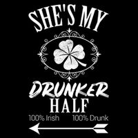 SheS My Drunker Half St Patricks Day Matching Couple Flatbill Hat