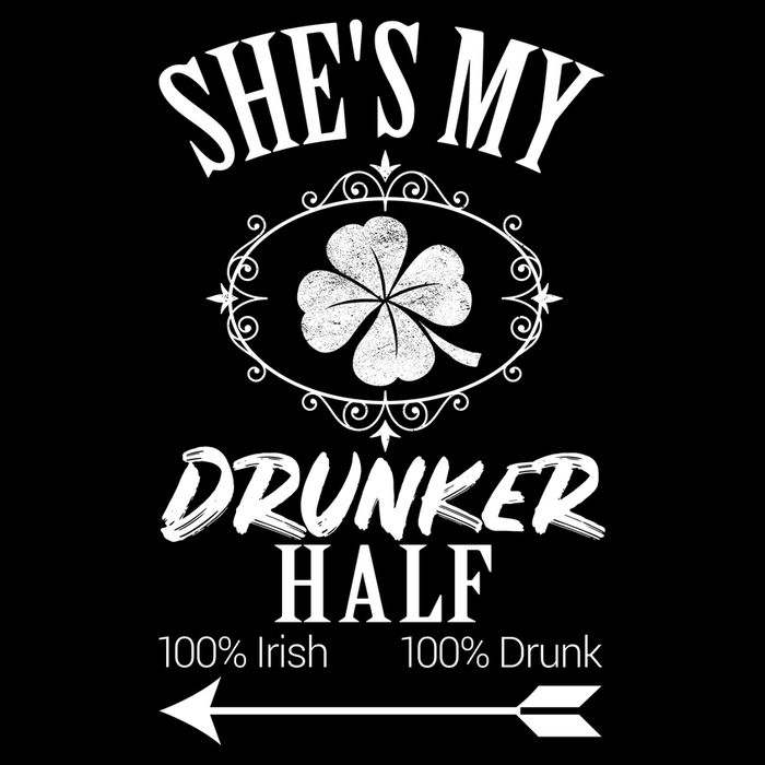SheS My Drunker Half St Patricks Day Matching Couple Flatbill Hat