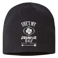 SheS My Drunker Half St Patricks Day Matching Couple Sustainable Beanie