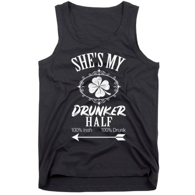 SheS My Drunker Half St Patricks Day Matching Couple Tank Top