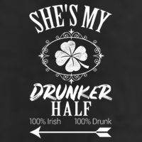 SheS My Drunker Half St Patricks Day Matching Couple Golf Towel