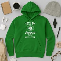 SheS My Drunker Half St Patricks Day Matching Couple Hoodie
