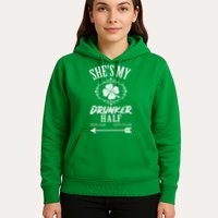 SheS My Drunker Half St Patricks Day Matching Couple Hoodie