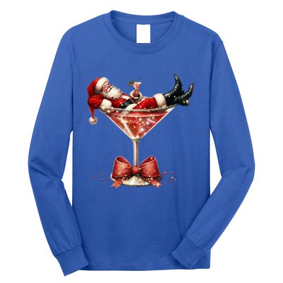 Santa Martini Espresso Martini Coquette Christmas Santa Xmas Cute Gift Long Sleeve Shirt