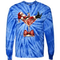 Santa Martini Espresso Martini Coquette Christmas Santa Xmas Cute Gift Tie-Dye Long Sleeve Shirt