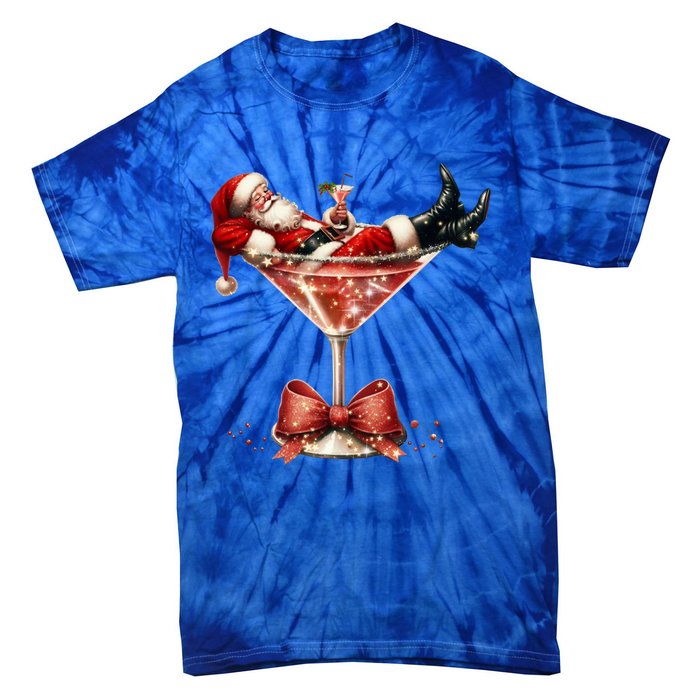 Santa Martini Espresso Martini Coquette Christmas Santa Xmas Cute Gift Tie-Dye T-Shirt