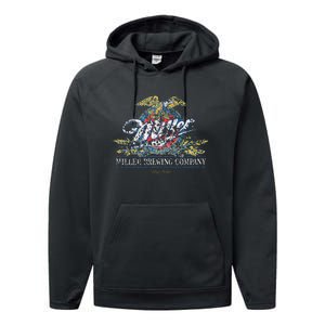 Standard Miller Eagle Crest Beer Performance Fleece Hoodie