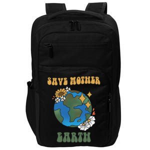 Save Mother Earth Retro Planet Floral Impact Tech Backpack