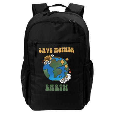 Save Mother Earth Retro Planet Floral Backpack