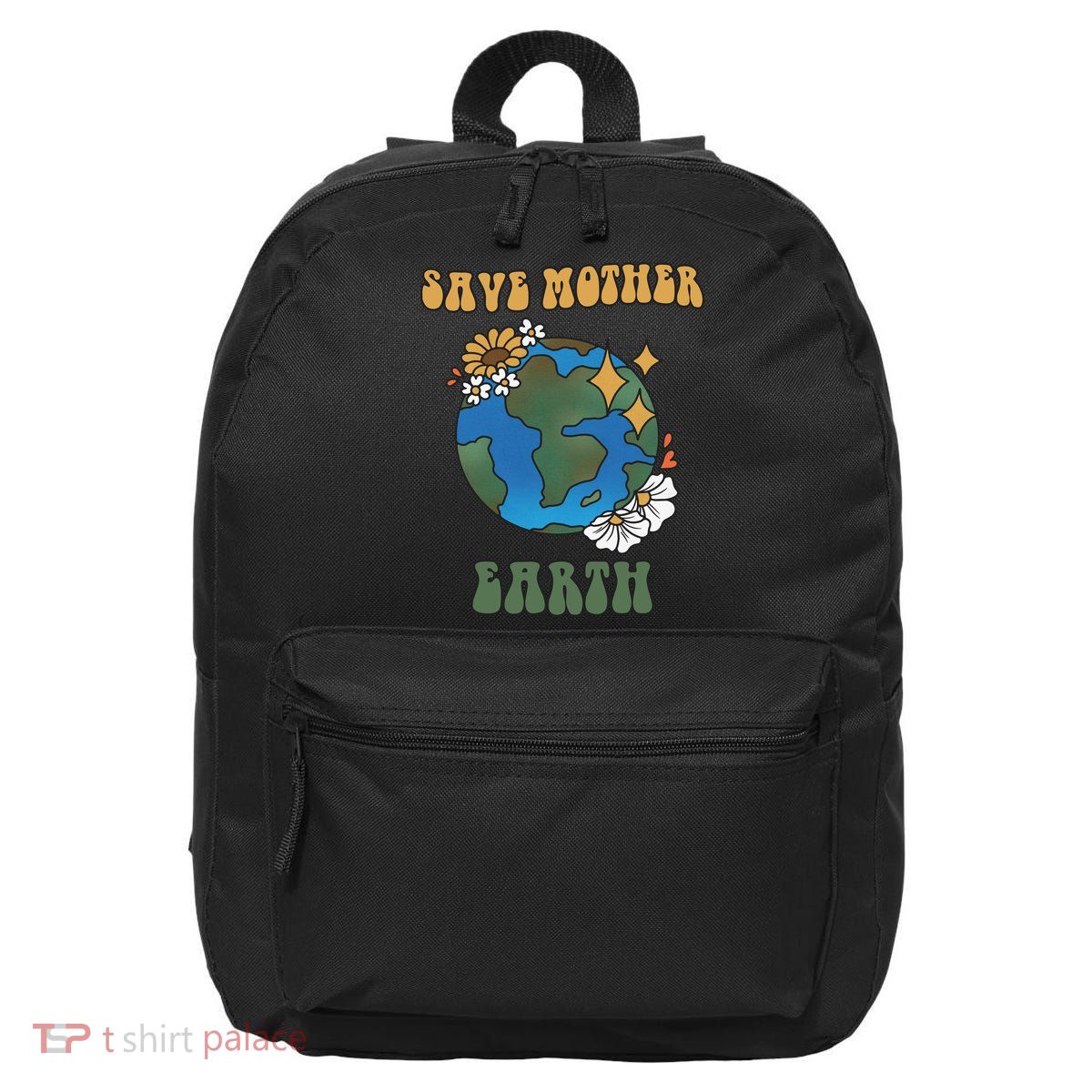 Save Mother Earth Retro Planet Floral 16 in Basic Backpack