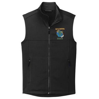 Save Mother Earth Retro Planet Floral Collective Smooth Fleece Vest