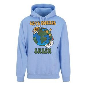 Save Mother Earth Retro Planet Floral Unisex Surf Hoodie