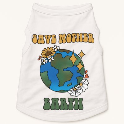 Save Mother Earth Retro Planet Floral Doggie Tank