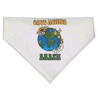 Save Mother Earth Retro Planet Floral USA-Made Doggie Bandana