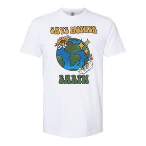 Save Mother Earth Retro Planet Floral Softstyle CVC T-Shirt