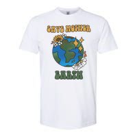 Save Mother Earth Retro Planet Floral Softstyle CVC T-Shirt