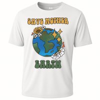 Save Mother Earth Retro Planet Floral Cooling Performance Crew T-Shirt