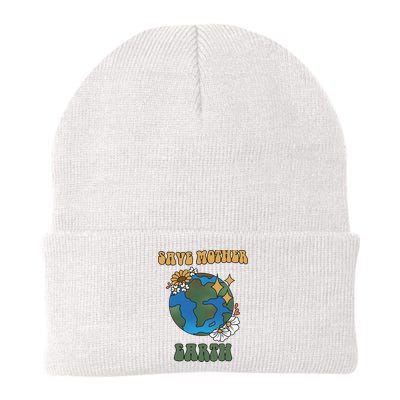 Save Mother Earth Retro Planet Floral Knit Cap Winter Beanie