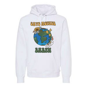 Save Mother Earth Retro Planet Floral Premium Hoodie