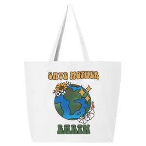 Save Mother Earth Retro Planet Floral 25L Jumbo Tote