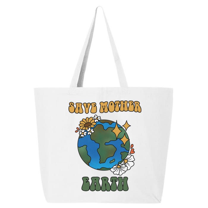 Save Mother Earth Retro Planet Floral 25L Jumbo Tote