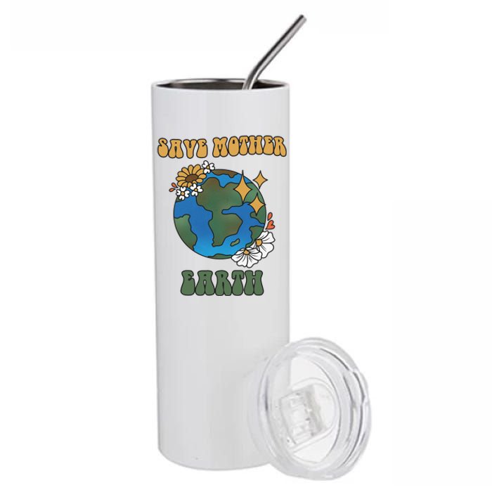 Save Mother Earth Retro Planet Floral Stainless Steel Tumbler